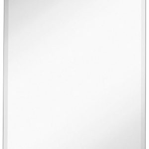 Hamilton Hills 22x30 inch Frameless Rectangular Mirror | Large Polished Glass Ultra Thin, Lightweight Vanity Mirror | Beveled Bathroom Mirrors for Wall | Hanging Horizontally or...