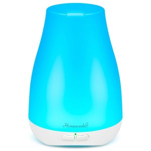 Homeweeks Diffusers, 100ml Colorful Essential Oil Diffuser with Adjustable Mist Mode,Auto Off Aroma Diffuser for Bedroom/Office/Trip (100 ML 1 Pack)