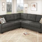 HONBAY Convertible Sectional Sofa L Shaped Couch for Small Apartment Reversible Sectional Couch for Living Room,Dark Grey