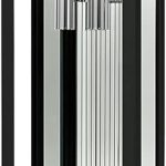 Howard Miller Houston Floor Clock II 549-073 – Modern Gloss Black, Grandfather Vertical Decor with Illuminated Case & Quartz, Triple-Chime Movement