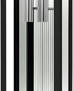 Howard Miller Houston Floor Clock II 549-073 – Modern Gloss Black, Grandfather Vertical Decor with Illuminated Case & Quartz, Triple-Chime Movement