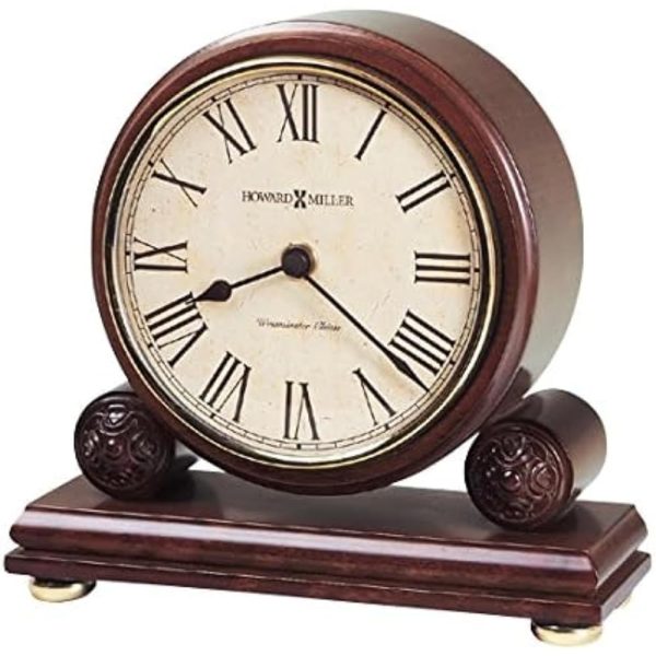 Howard Miller Ridgeway Clarksburg Curio Floor Clock II 2041 – Country Maple Finish Wood Frame, Three Glass Shelves, Interior Light, Vertical Home Decor, Quartz Movement