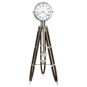 Howard Miller Stringer Floor Clock II 549-107 – Black Coffee Home Decor Tripod and Bezel Design with Quartz, Triple-Chime Movement