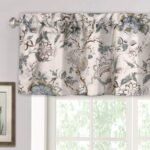 H.VERSAILTEX Blackout Curtain Valances for Kitchen Window/Living Room/Bathroom Privacy Added Rod Pocket Home Decoration Winow Valance, 52" W x 18" L, Floral in Sage and Brown