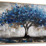 hyidecorart Abstract Wall Decoration For Living Room Canvas Wall Art For Office Bedroom Decor Tree Panoramic Landscape Wall Paintings Wood Framed Prints Textured Pictures...