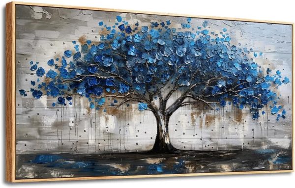 hyidecorart Abstract Wall Decoration For Living Room Canvas Wall Art For Office Bedroom Decor Tree Panoramic Landscape Wall Paintings Wood Framed Prints Textured Pictures...