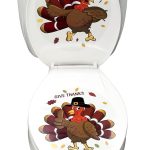 Iconikal 2-Piece Toilet Seat Cling Decoration Set, Thanksgiving Turkey