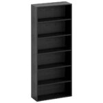 IRONCK Bookshelves and Bookcases Floor Standing 6 Tiers Display Storage Shelves 70 in Tall Bookcase Home Decor Furniture for Home Office, Living Room, Bed Room