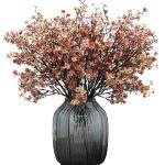 JAKY-Global Babys Breath Silk Artificial Flowers 6 Bundle European Fake Flowers Decor Wedding Party Fall Stems Decoration Bouquets DIY Home Garden,Farmhouse,Living Room Decor...