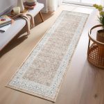 jinchan Runner Rug 2x5 Washable Runner Rug with Rubber Backing Ultra-Thin Distressed Non Slip Kitchen Rug Vintage Floral Print Soft Rug Boho Rug Hallway Bathroom Laundry Room...