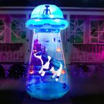 Joiedomi 9 FT Halloween Inflatable Outdoor Decoration, Halloween Blow Ups for Yard Decoration, Inflatable UFO Halloween Decor with LEDs for Halloween Decorations Outside...