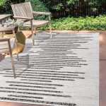 JONATHAN Y SMB124D-5 Zolak Berber Stripe Geometric Indoor Outdoor Area Rug Bohemian Contemporary Easy Cleaning Bedroom Kitchen Backyard Patio Non Shedding, 5 X 8, Ivory/Black