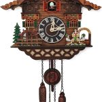 JOONIEHOUSE Traditional Black Forest Cuckoo Clock, Newly Wood Coo Coo Clock Decorative Wall Clock with Pendulum and Chiming Function - Perfect Wall Clocks for Home Livingroom Decor