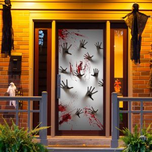 JOYIN Halloween Haunted House Decoration Window Door Cover Zombie Hands Indoor Outdoor Decoration (72X30 Inches), Window and Wall Cover Indoor Outdoor Decoration