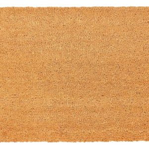 KAF Home Coir Doormat with Heavy-Duty, Weather Resistant, Non-Slip PVC Backing | 17 by 30 Inches, 0.6 Inch Pile Height | Perfect for Indoor and Outdoor Use (Blank)