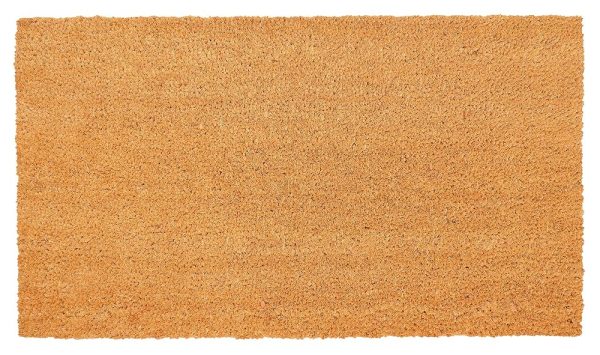 KAF Home Coir Doormat with Heavy-Duty, Weather Resistant, Non-Slip PVC Backing | 17 by 30 Inches, 0.6 Inch Pile Height | Perfect for Indoor and Outdoor Use (Blank)