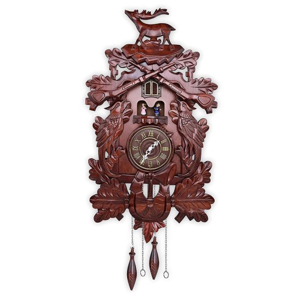 Kendal Cuckoo Clock Large Vintage Deer Handcrafted Wood Cuckoo Clock MX226C