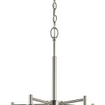 Kichler Winslow 19.75" Chandelier in Brushed Nickel, 5-Light Chandelier for Dining Room, Living Room, or Bedroom, Clear Seeded Glass, (19.75" W x 16" H), 44030NI