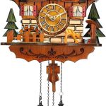 Kintrot Cuckoo Clock Handcrafted Traditional Black Forest Wood Clock Wall Decor