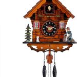 Kintrot Cuckoo Clock Traditional Black Forest Clock Antique Wooden Pendulum Quartz Wall Clock