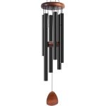 Large Aluminium Wind Chimes 37" Inches to Create a Zen Atmosphere Suitable for Outdoor, Garden, Patio Decoration. Classic Black Wind Chimes with Wind Catcher Suitable as A Gift...