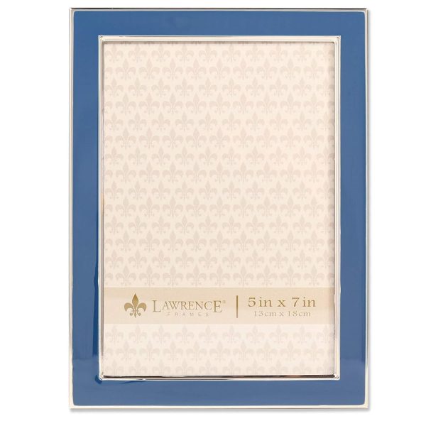 Lawrence Frames 586457 5x7 Navy Enamel Picture Frame, Blue