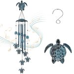 LESES Wind Chimes Sea Turtle Wind Chime for Outside with 4 Aluminum Tubes, Windchimes Outdoors Clearance Home Garden Patio Decor Memorial Wind Chimes for Mom Grandma Unique...