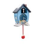 Mark Feldstein & Associates Peanuts Gang Snoopy Linus Lucy ICY Blue 17 x 9 Christmas Cuckoo Clock