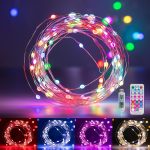 Minetom Fairy Lights Color Changing - 33FT 100 LED String Lights with Remote,11 Modes, USB Fairy Lights Indoor,Waterproof Halloween Lights Outdoor, Twinkle Fairy Lights for...