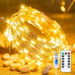 Minetom USB Fairy Lights Plug in, 33 ft 100 LED Twinkle String Lights with Remote and Timer, Waterproof 8 Modes Starry Lights for Indoor Wreath DIY Party Wedding Christmas...