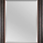 Mirrorize Rectangular Framed Beveled Wall Mirror, 24" x 30", Brown Bronze Finish