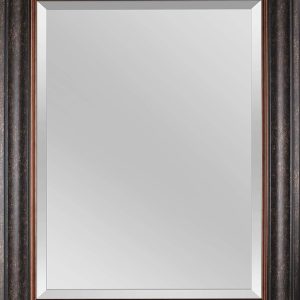 Mirrorize Rectangular Framed Beveled Wall Mirror, 24" x 30", Brown Bronze Finish