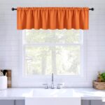 MIULEE Fall Window Valance for Bedroom Living Room Kitchen Bathroom Energy Efficient Rod Pocket Curtain Valance 18 Inch, Thermal Insulated Window Treatment, One Panel, 52'' x...