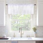 MIULEE Window Valance Half Window Sheer Curtains Rod Pocket Voile Drapes Extra Wide for Small Window Kitchen Cafe One Panel 60 x 18 Inch White