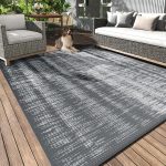 MontVoo Outdoor Rug Waterproof 8x10 ft Outdoor Carpet Patio Rug Mat Reversible RV Camping Rug Plastic Straw Outside Rug for Balcony Porch Deck Picnic Beach-Boho Outdoor Area Rug...