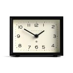 NEWGATE® 'Henry' Mantel Clock - Contemporary Rectangular Design-led Clock in Black, Ideal for desks, Tables, shelfs, and Bedside