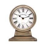 NIKKY HOME Vintage Gold Mantle Clock, Silent Non-Ticking Battery Operated Rustic Table Desk Shelf Clock for Living Room Decor