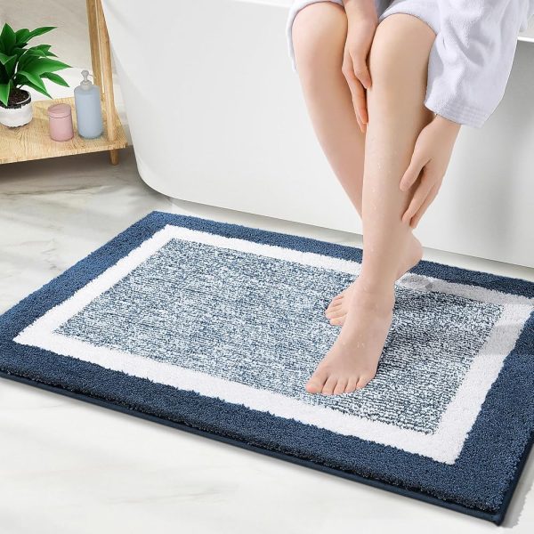 OLANLY Bathroom Rugs 30x20, Extra Soft and Absorbent Microfiber Bath Mat, Non-Slip, Machine Washable, Quick Dry Shaggy Bath Carpet, Suitable for Bathroom Floor, Tub, Shower...