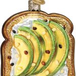 Old World Christmas Avocado Toast Blown Glass 2020 Unique Christmas Ornaments for Christmas Tree Decorations