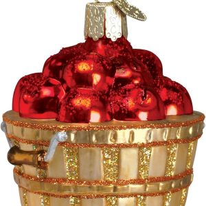 Old World Christmas Fruit Selection Glass Blown Ornaments for Christmas Tree Apple Basket