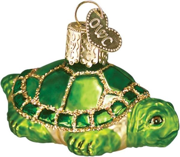 Old World Christmas Glass Blown Ornaments for Christmas Tree Small Turtle