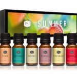 P&J Trading Summer Set of 6 Fragrance Oils - Peach, Strawberry, Plumeria, Coconut, Ocean Breeze, Pina Colada Candle Scents, Soapmaking, Diffuser Oil