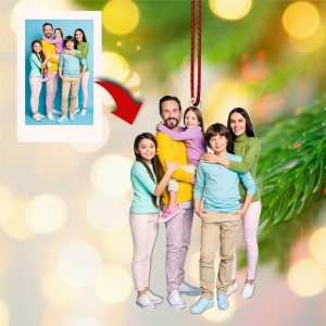 Personalized Family Christmas Photo Ornaments, Customized Photo Ornaments, Double-Sided Print, Custom Christmas Ornaments, Personalized Christmas Ornaments for Christmas Tree