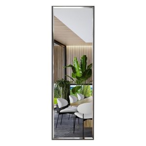 PETAFLOP 14x48 Inch Full Length Mirror Wall Mounted, Large Body Door Mirror with Rectangular Framed for Bedroom Bathroom Living Room Decor, Black