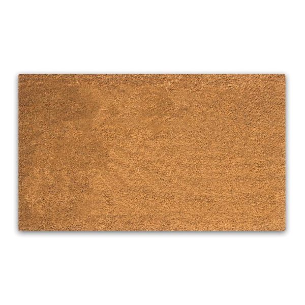 PLUS Haven Coco Coir Door Mat with Heavy Duty Backing, Natural Welcome Doormat, 17.5”x30” For Entrance, Front Porch, Easy to Clean Entry Mat, Outdoor and Indoor Uses, Home Decor