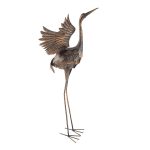 Pure Garden Flying Crane Garden Statue - 35-Inch-Tall Metal Yard Art Crane Statues for Outdoor Decor - Yard Crane Garden Sculptures & Statues - Lawn Ornaments for Patio, Pond,...