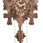 River City Clocks One Day Hand-Carved Cuckoo Clock with Five Maple Leaves & One Bird - 9 Inches Tall - Model # 11-09