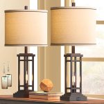 ROTTOGOON 27.5 Tall Farmhouse Table Lamps with USB C + USB A Charge Ports, Rustic Living Room Lamps Set of 2, Black Industrial End Table Lamp for Bedroom Living Room Nightstand...