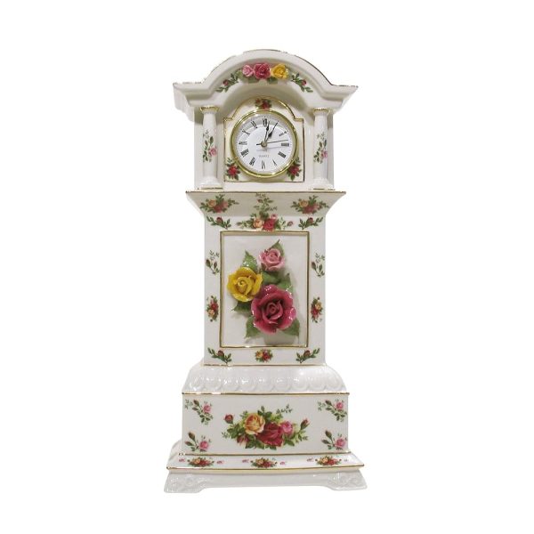 Royal Albert Old Country Rose 16-inch High Grandfather Clock