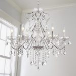 Saint Mossi 6 Light Crystal Chandelier Light Fixture Modern Chandelier Crystal Lighting, Crystal Pendant Raindrop Chandelier for Dining Room,Bedroom,Living Room,H23 x D24